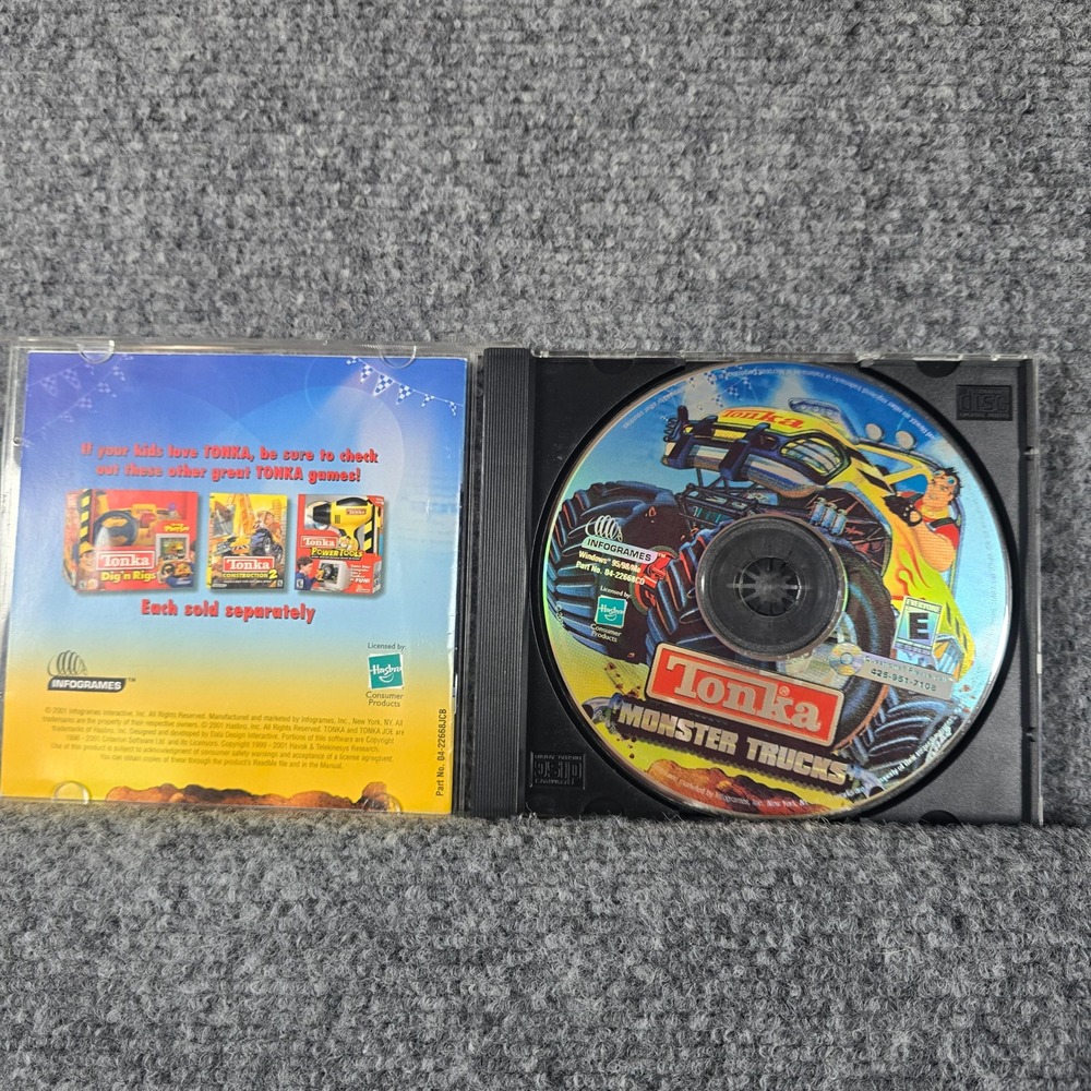Tonka Monster Trucks PC Game Infogrames Hasbro Windows 95/98 Vintage - Picture 3 of 4
